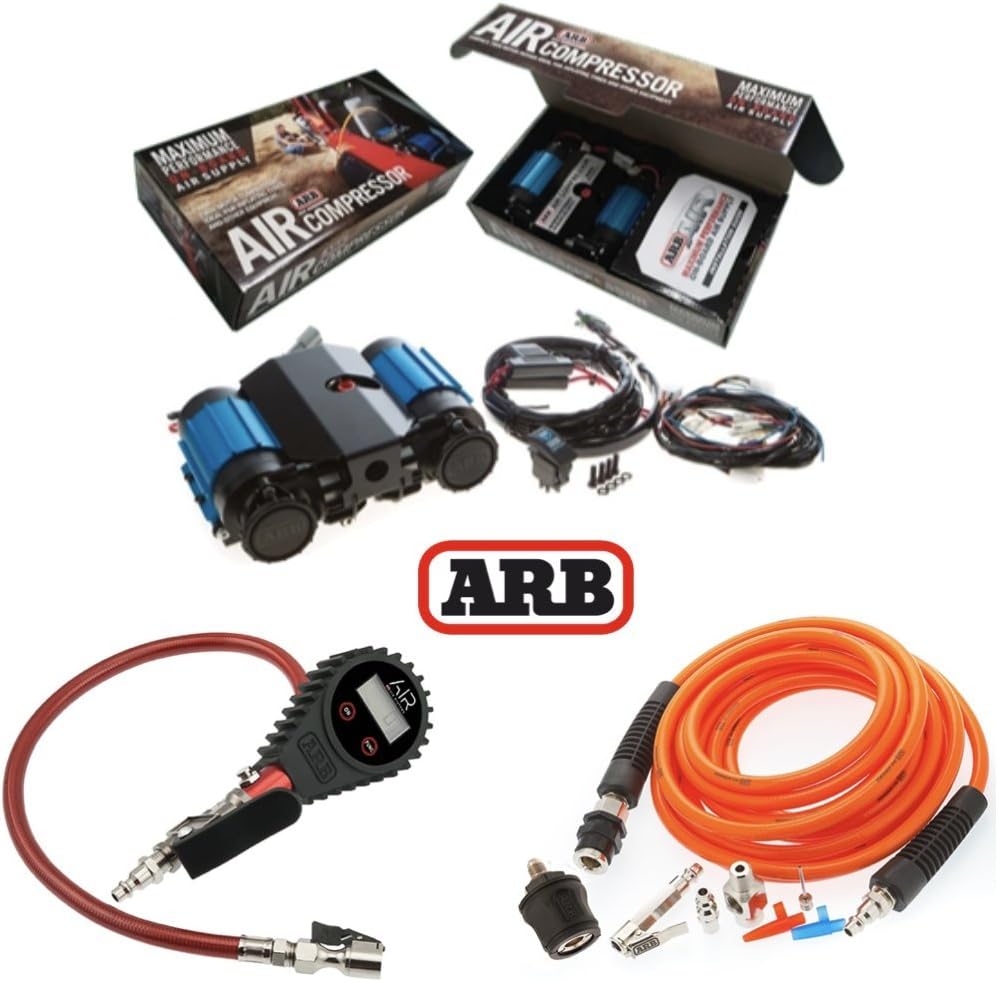 12 Volt Twin Air Compressor and Tire Inflation Kit with Digital Tire Inflator Q509