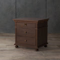 Brown 3 Drawer Nightstand U66699