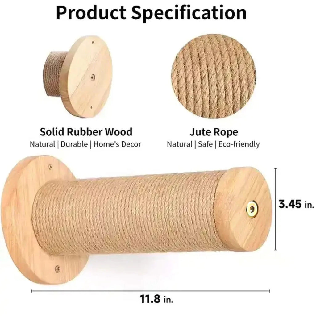 11.8” Cat Wall Steps 2 Pack with Jute Scratching H6529