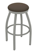 25-inch Swivel Counter Stool with Anodized Nickel Finish and Canter Earth Seat V283503