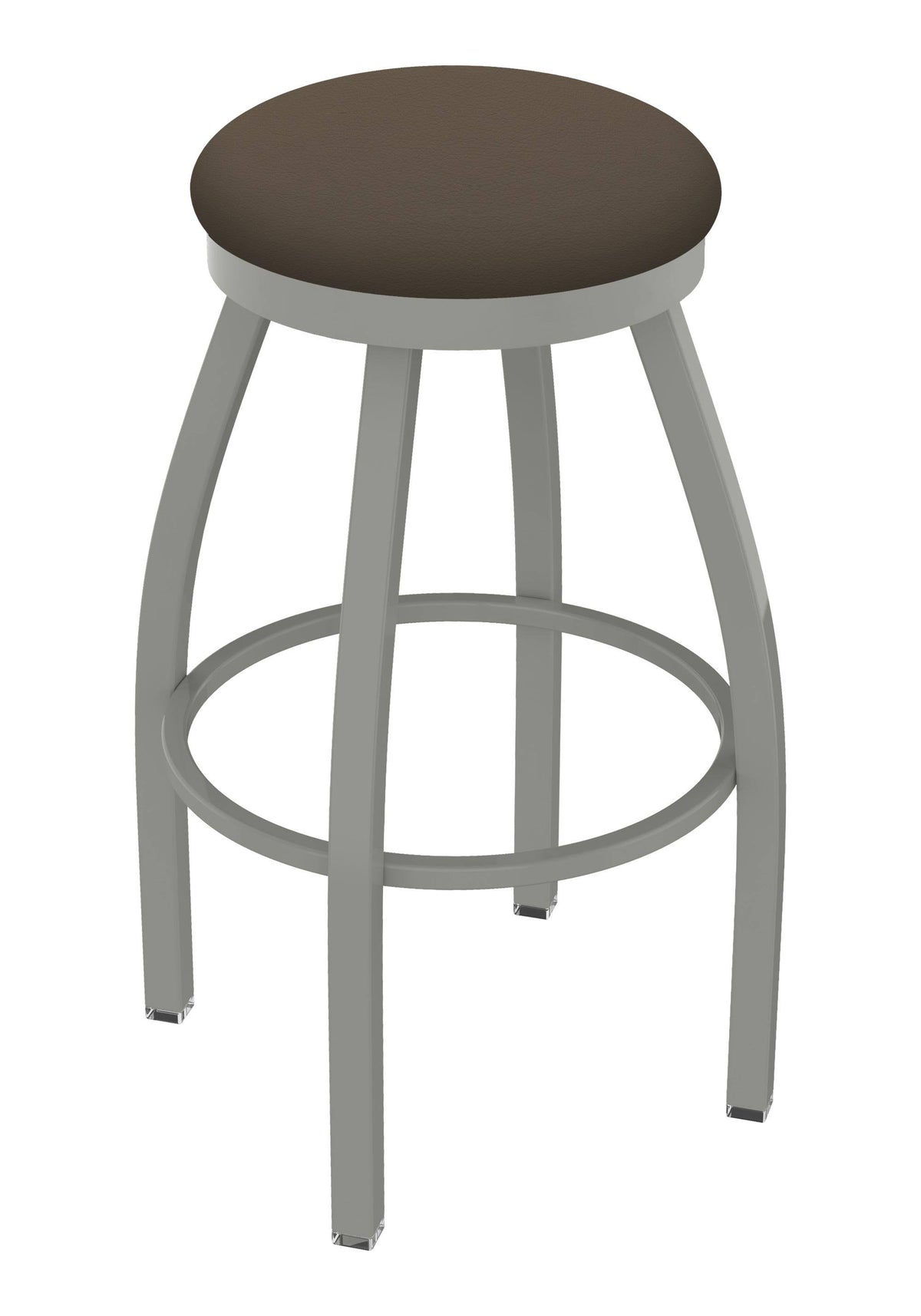 25-inch Swivel Counter Stool with Anodized Nickel Finish and Canter Earth Seat V283503