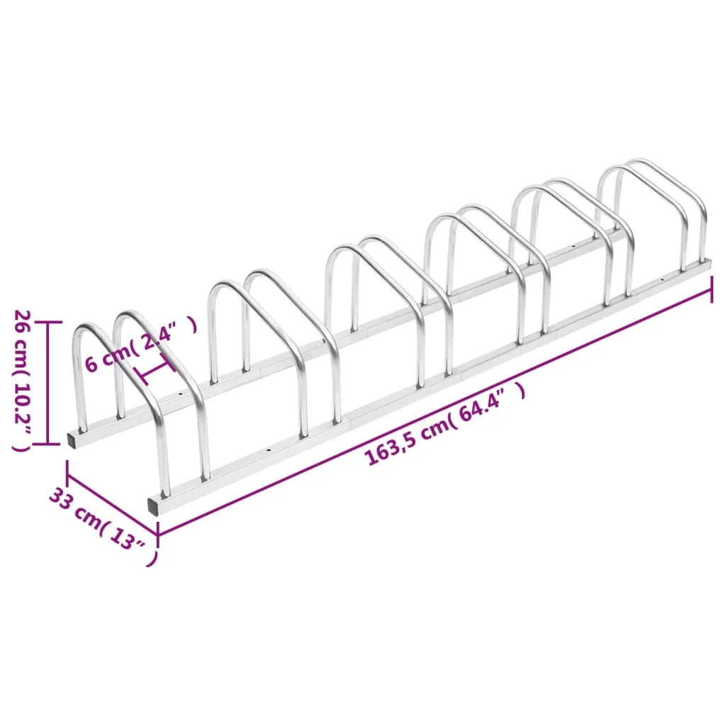 6 Bike Galvanized Steel Bike Rack Y589303