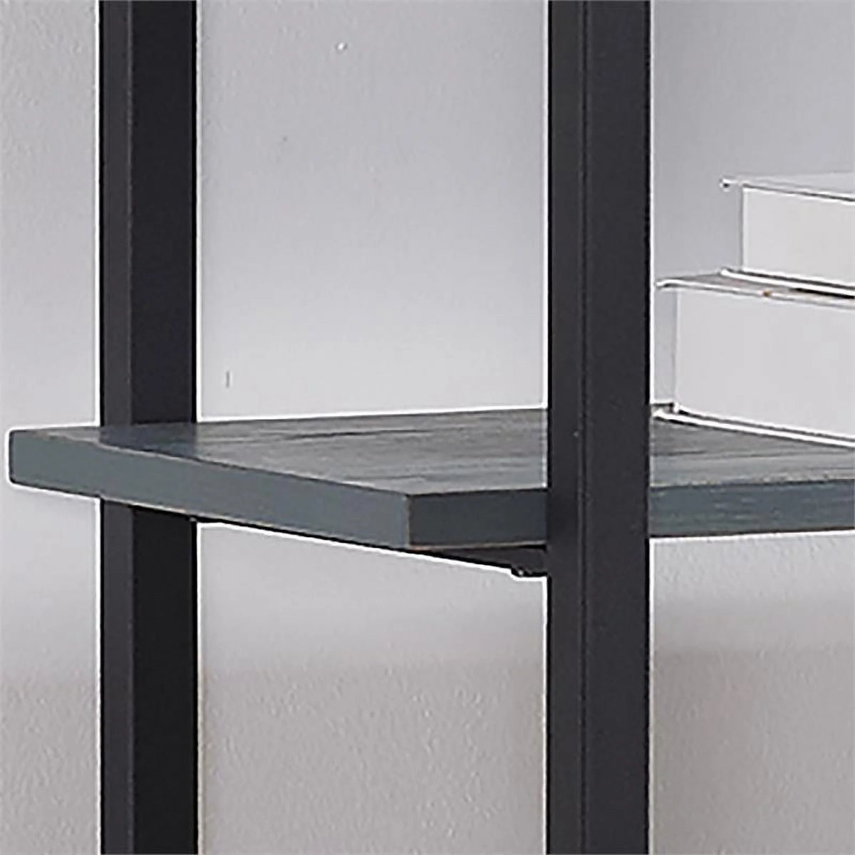 Antique Blue 58-Inch Industrial Metal Bookcase I663