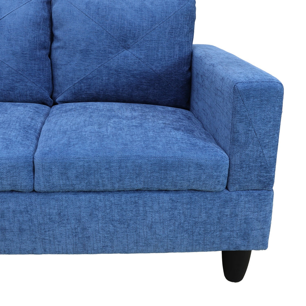 Blue Linen 2-Piece Sofa Set Q5748