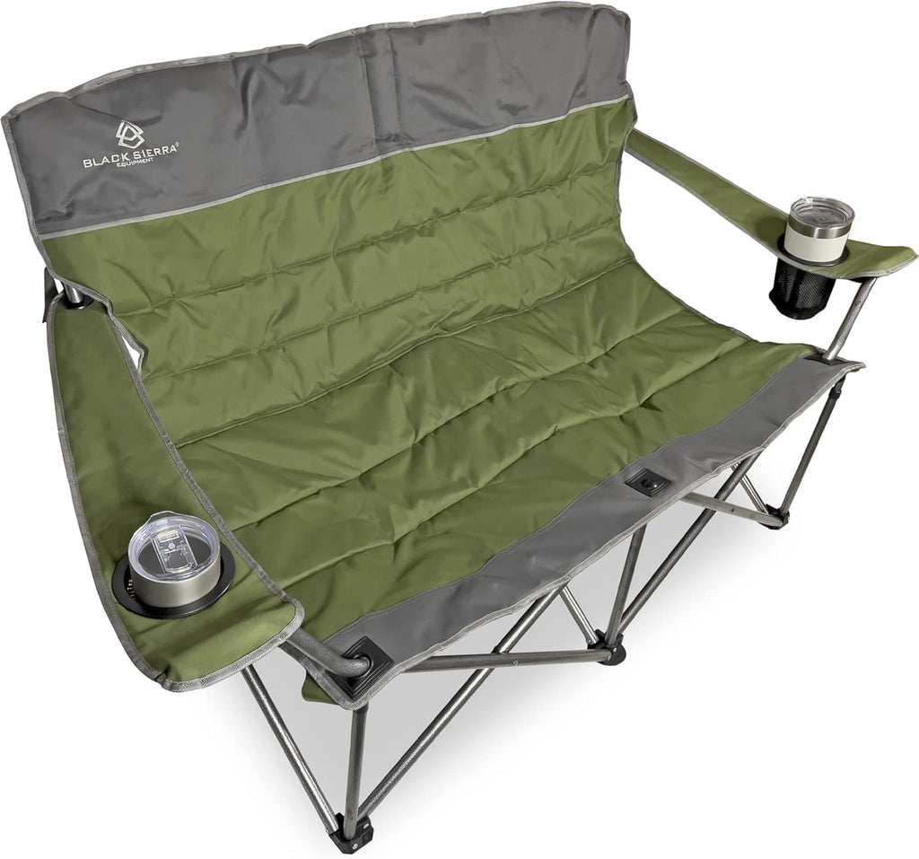 Blue Padded Folding Camping Sofa with Carry Bag B645071