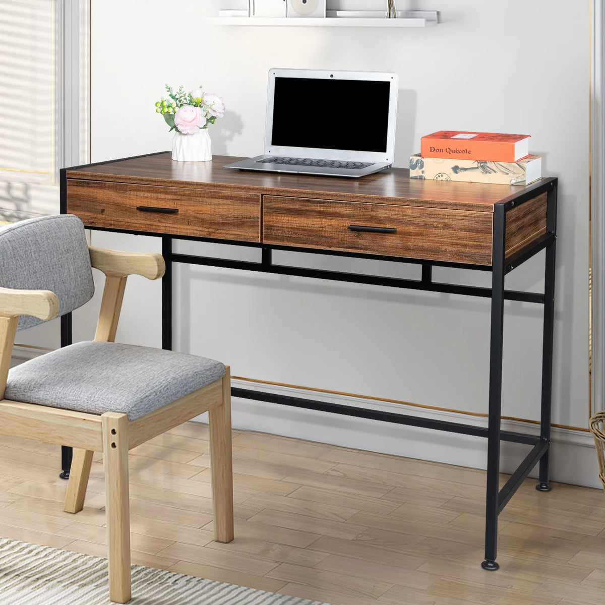 Computer Desk with Drawers I8655