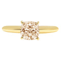 2.5ct Cushion Cut Yellow Moissanite 14k Yellow Gold Ring Size 8.5 T828