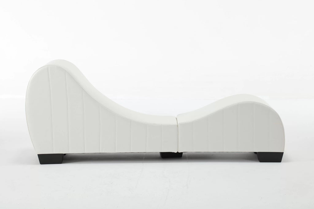 Faux Leather Curved Chaise Lounge Z728