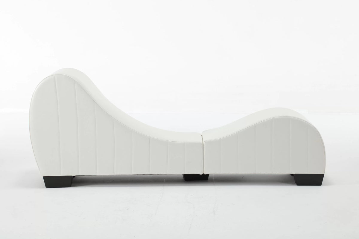Faux Leather Curved Chaise Lounge Z728