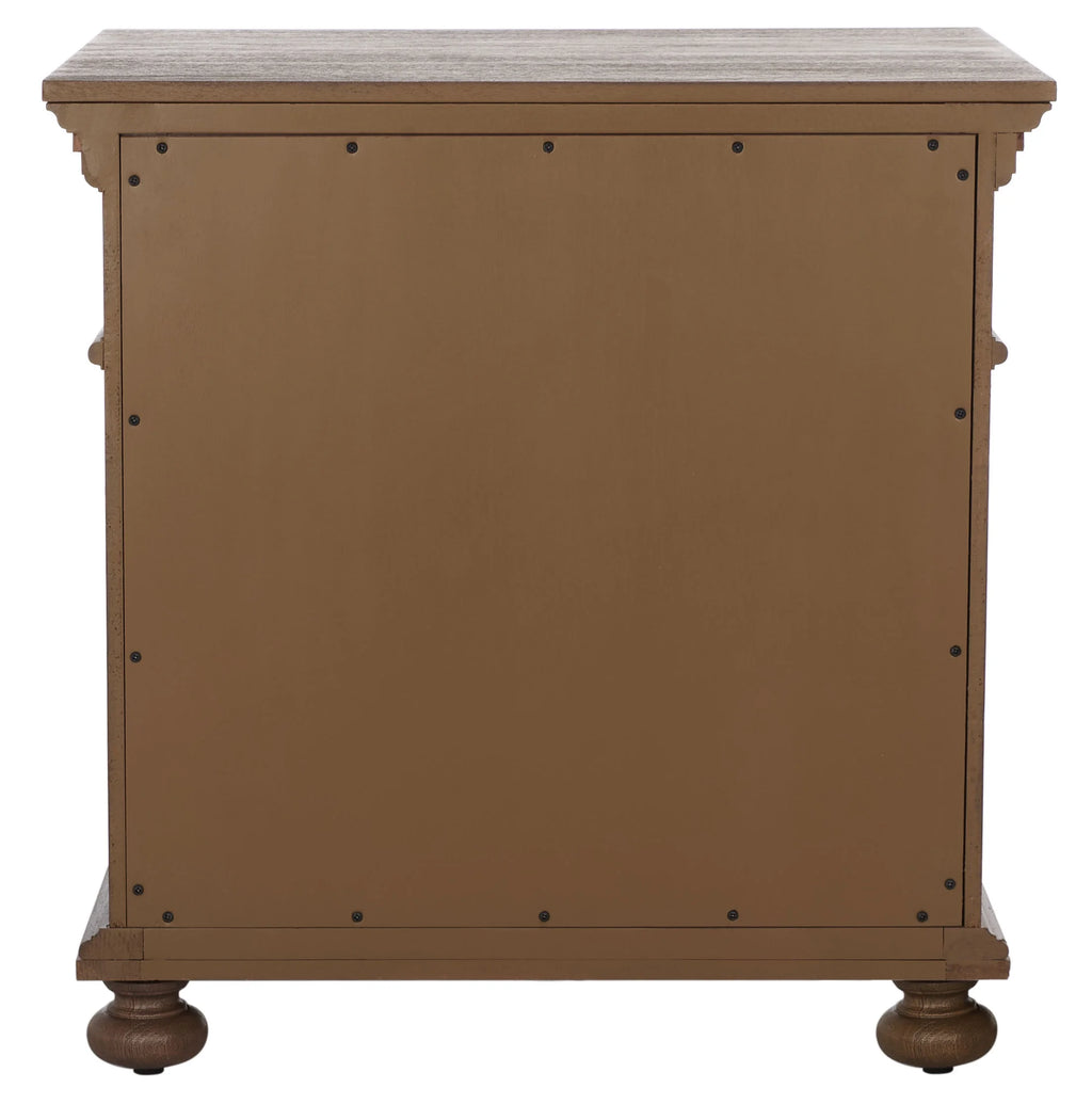 Brown 3 Drawer Nightstand U66699