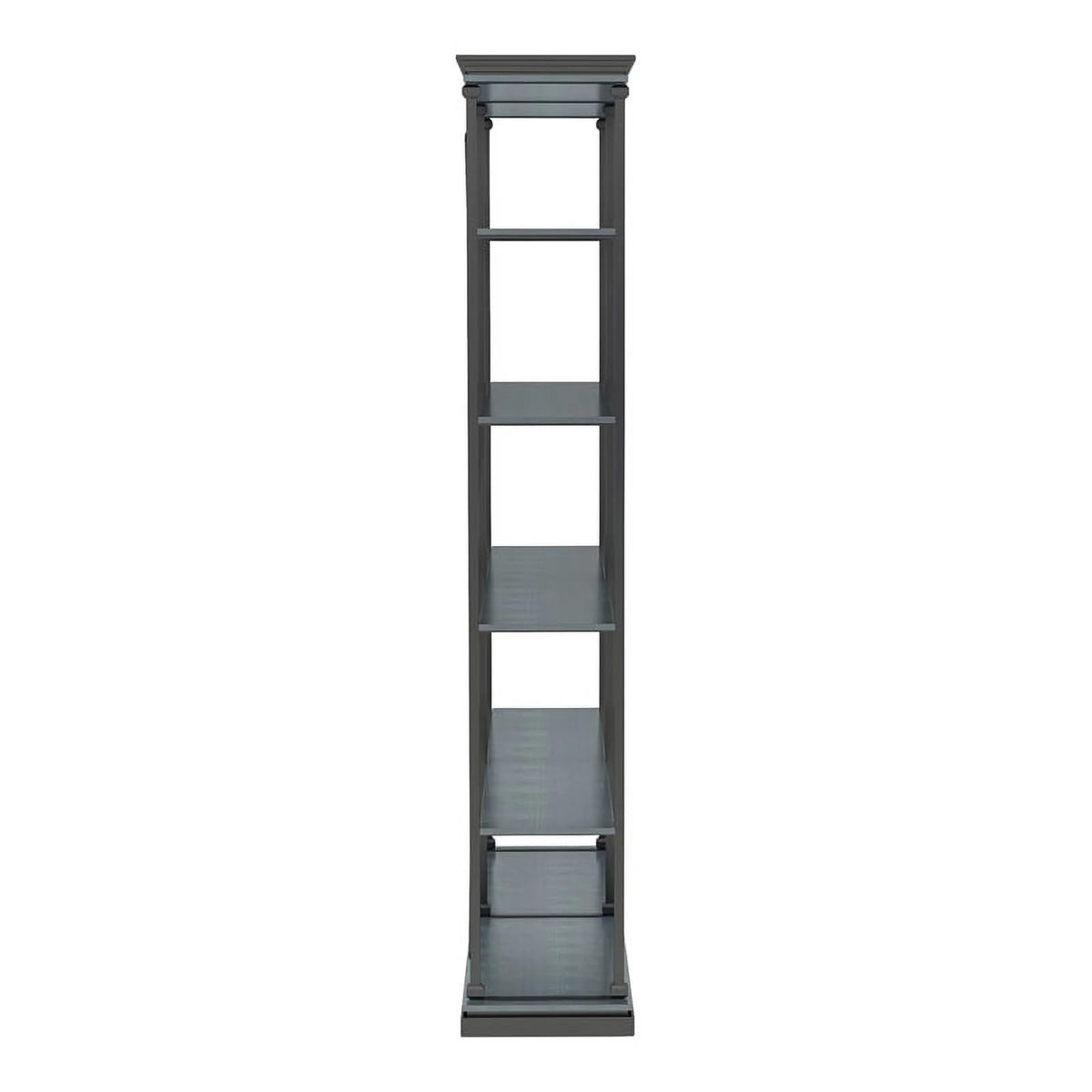 Antique Blue 58-Inch Industrial Metal Bookcase I663