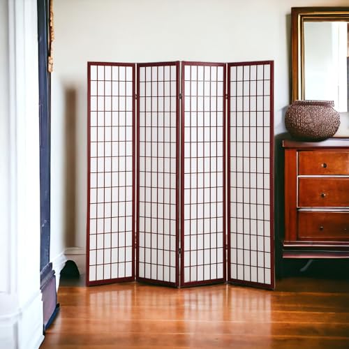 4 Panels 6ft High Japanese Style Room Divider S837