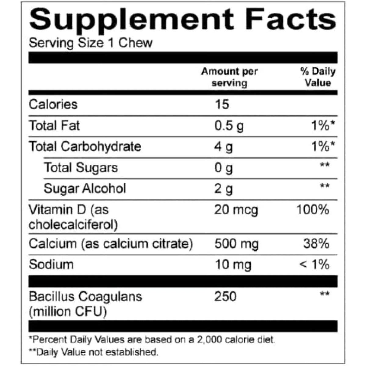Capsules 1-Month Supply Multivitamin with Iron Calcium Citrate Soft Chews Z626770
