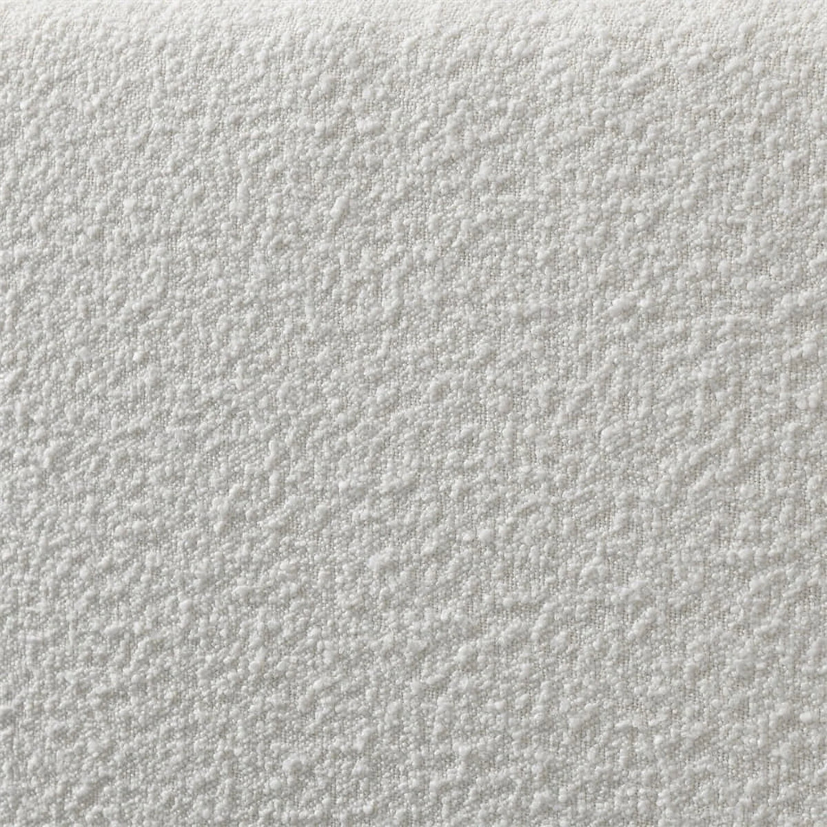 Queen Upholstered Platform Bed White Boucle Fabric H955