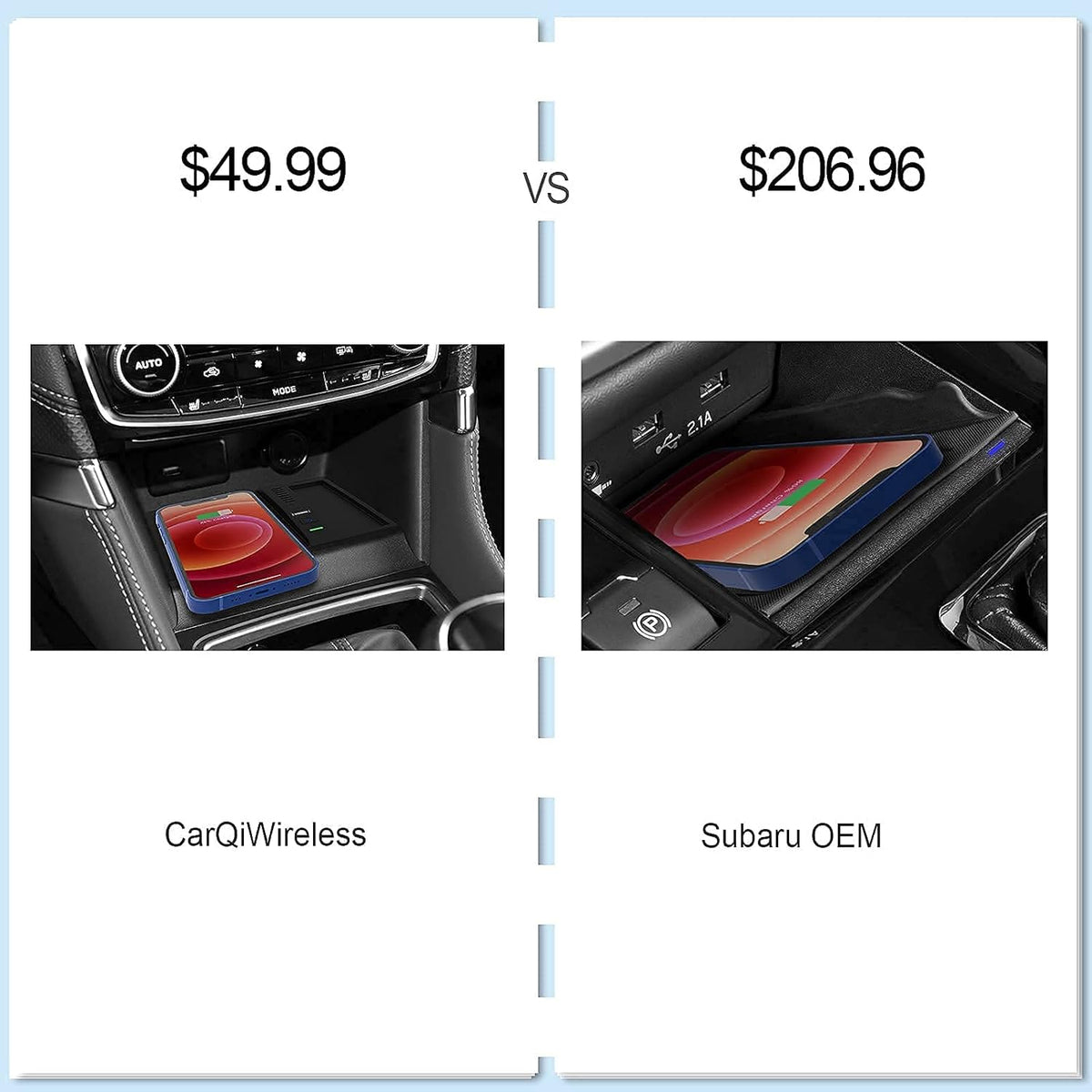 Wireless Charger Center Console Organizer for Subaru Forester Crosstrek Impreza B26016