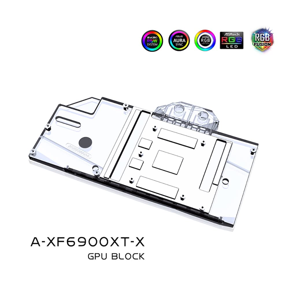 GPU Water Block for XFX Radeon RX 6900 6800 XT Speedster MERC 319 Full Cover Cooler C566