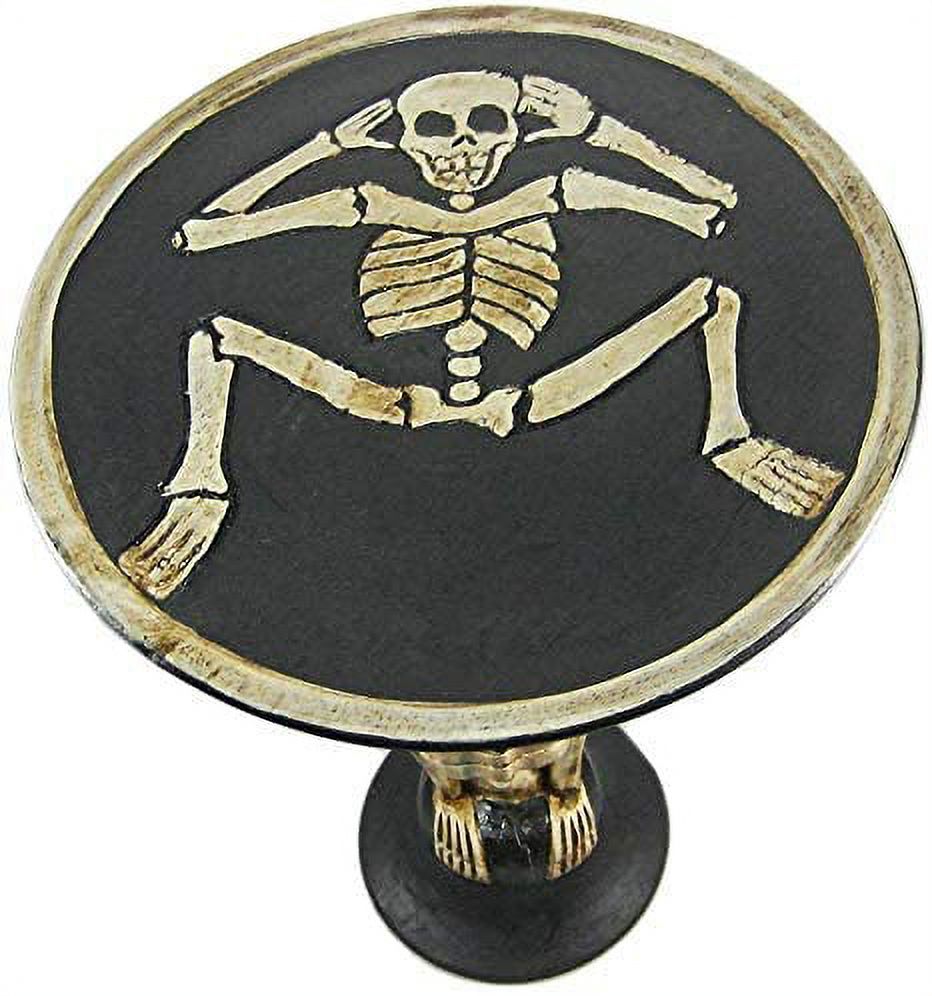 Skull Bone Hand Carved Wood Plant Stand End Table I46097