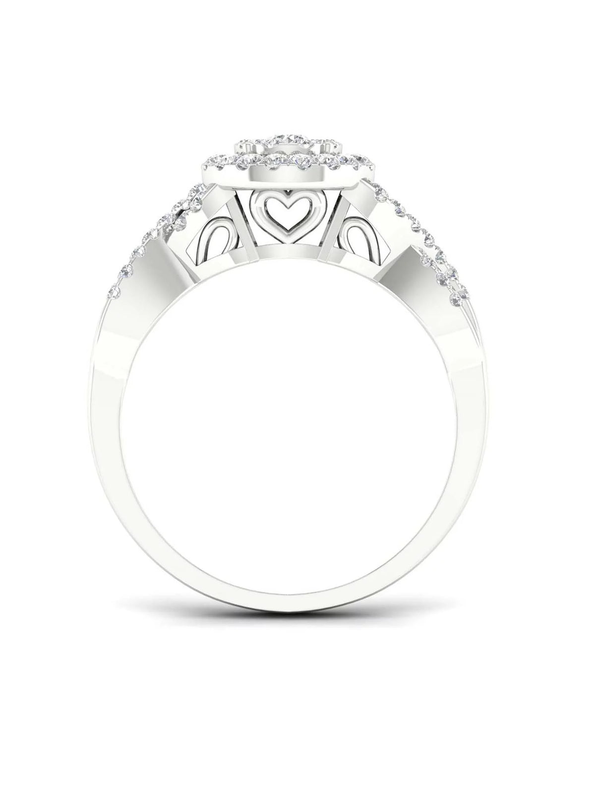 3/8Ct Diamond 10k White Gold Bridal Ring Set X984