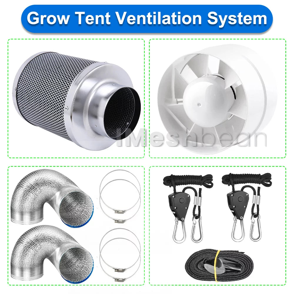 48"x48"x80" Complete Grow Tent Kit with LED Grow Light P519