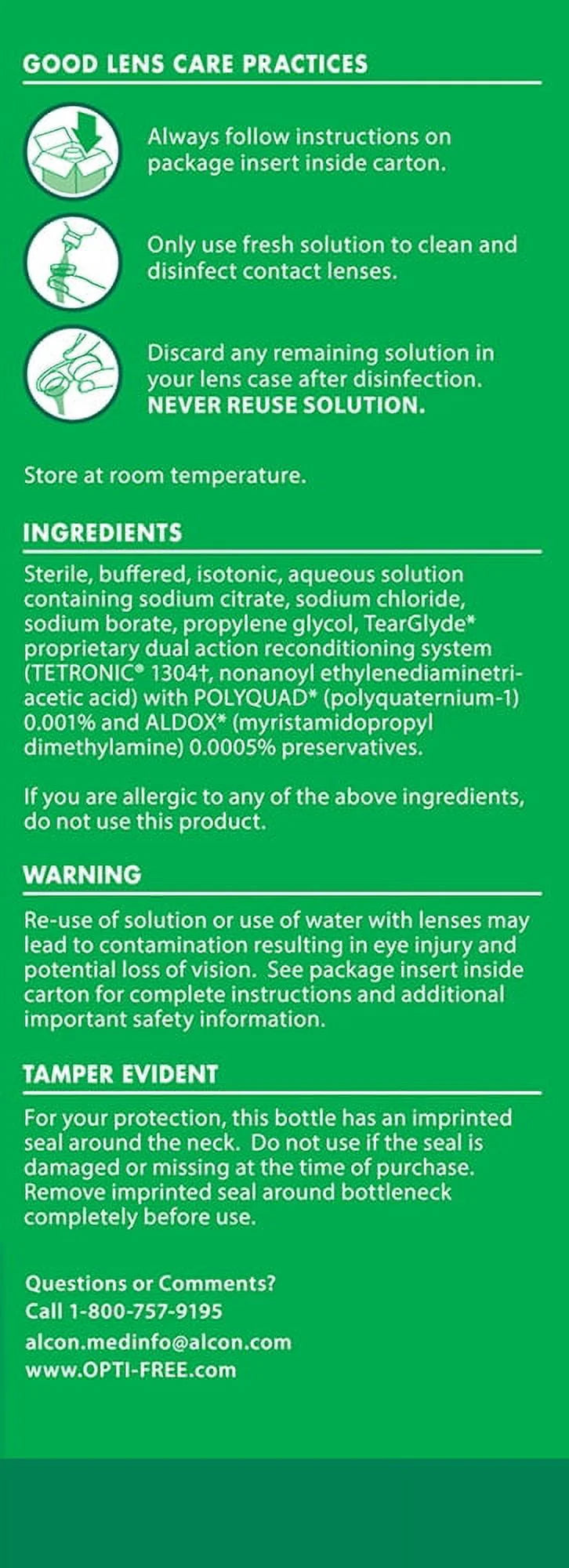 Disinfecting Contact Lens Liquid Solution, 10 fl oz A192