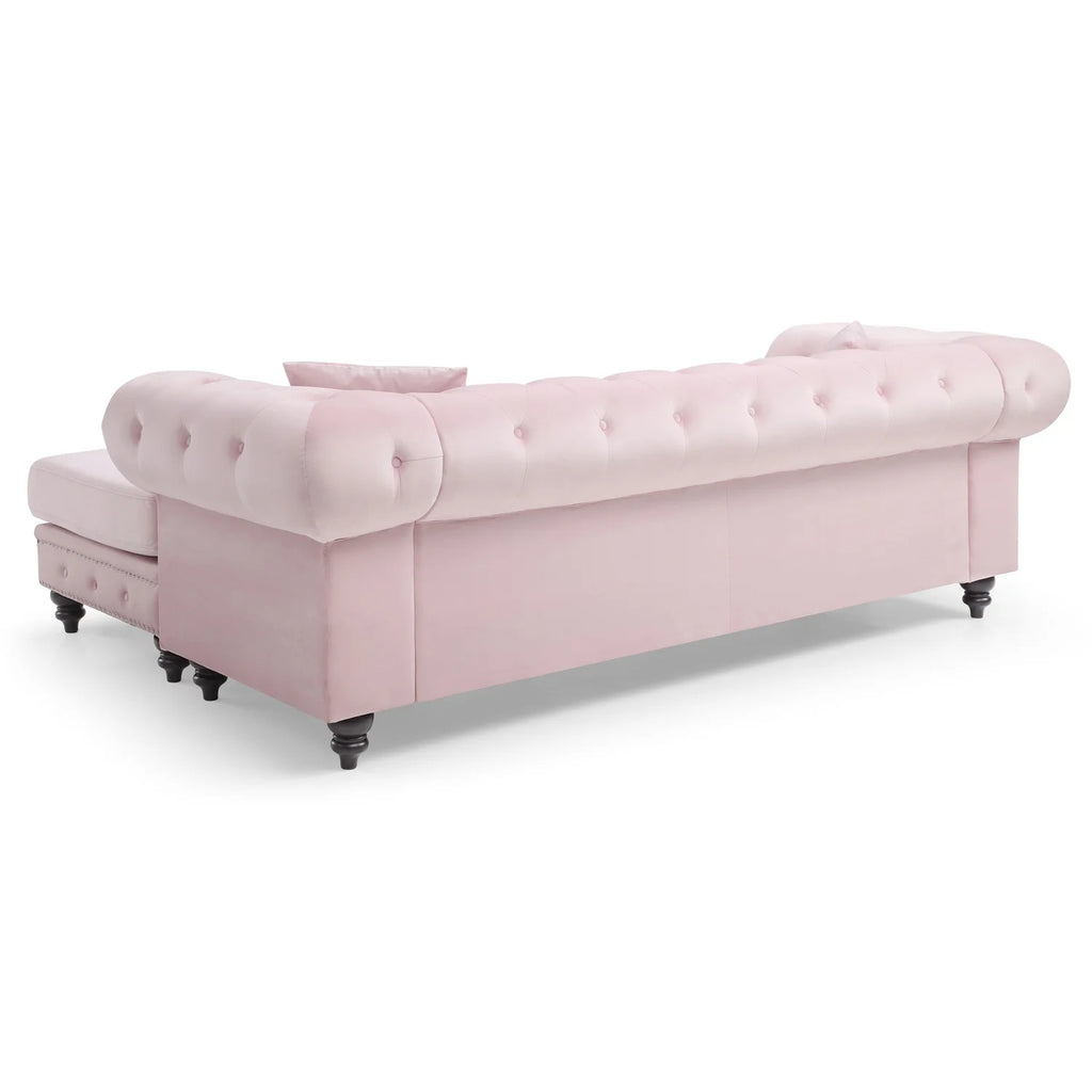 Pink Sofa Chaise ( 3 Boxes ) E264