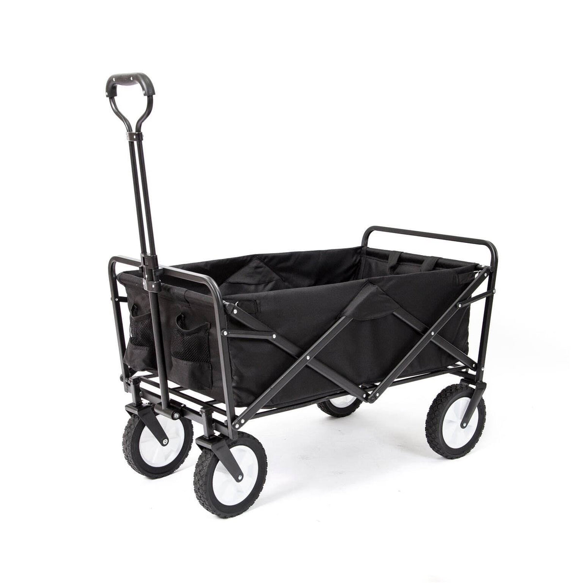 Collapsible Folding Outdoor Utility Wagon Cart, Black E957