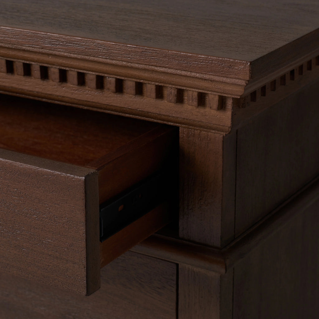 Brown 3 Drawer Nightstand U66699