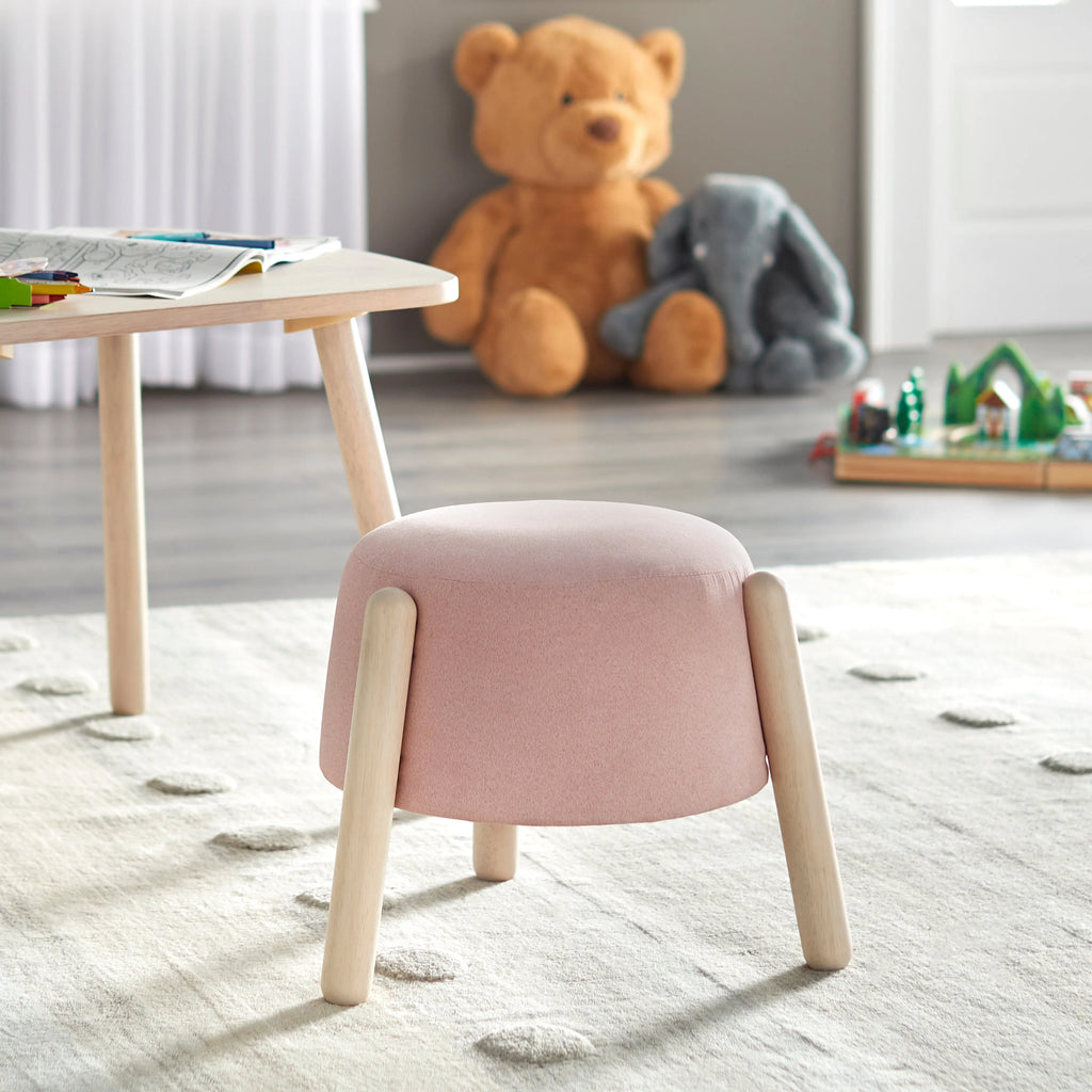 Kids Stool Blue/Natural F916