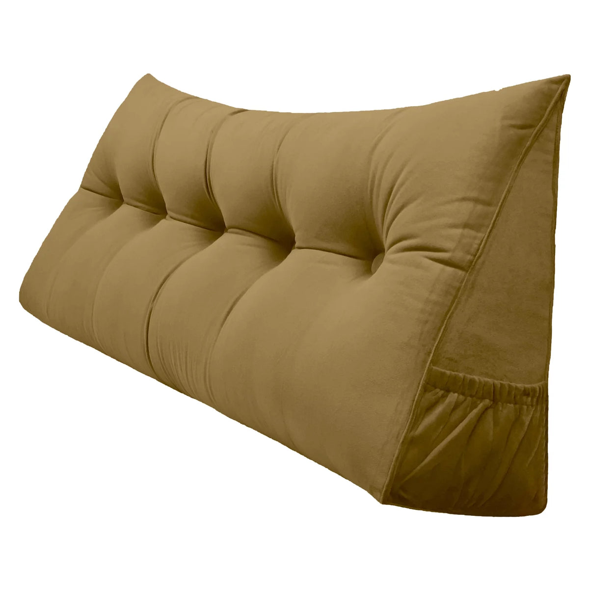 Large Bolster Cushion Wedge Pillow with Removable Cover and Two Side Pockets Q8832