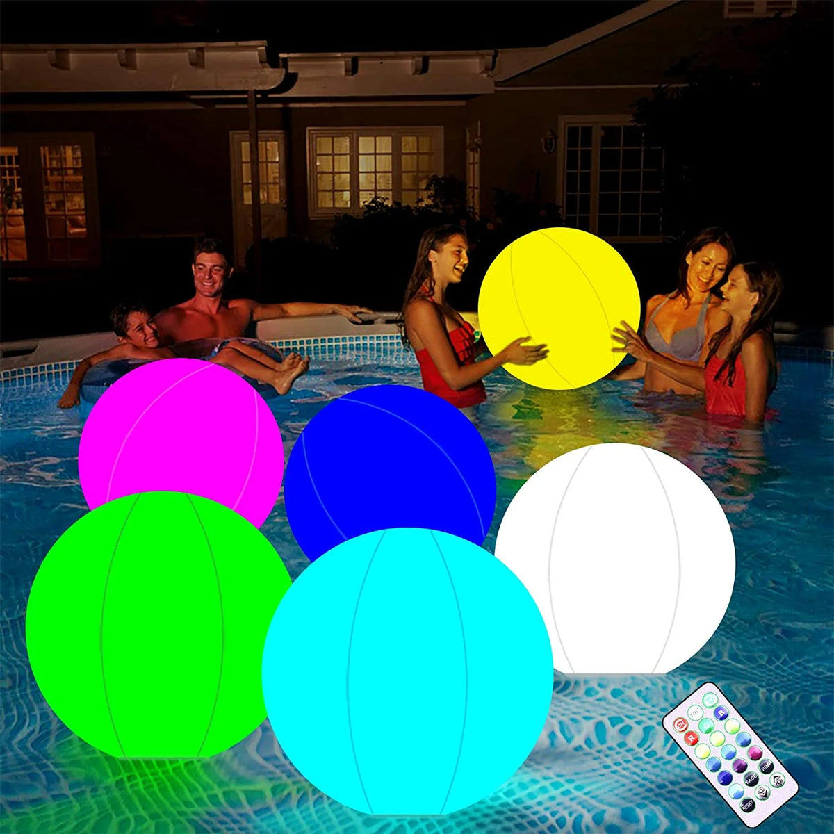 Glow Ball Inflatable LED Beach Ball with Remote S9939