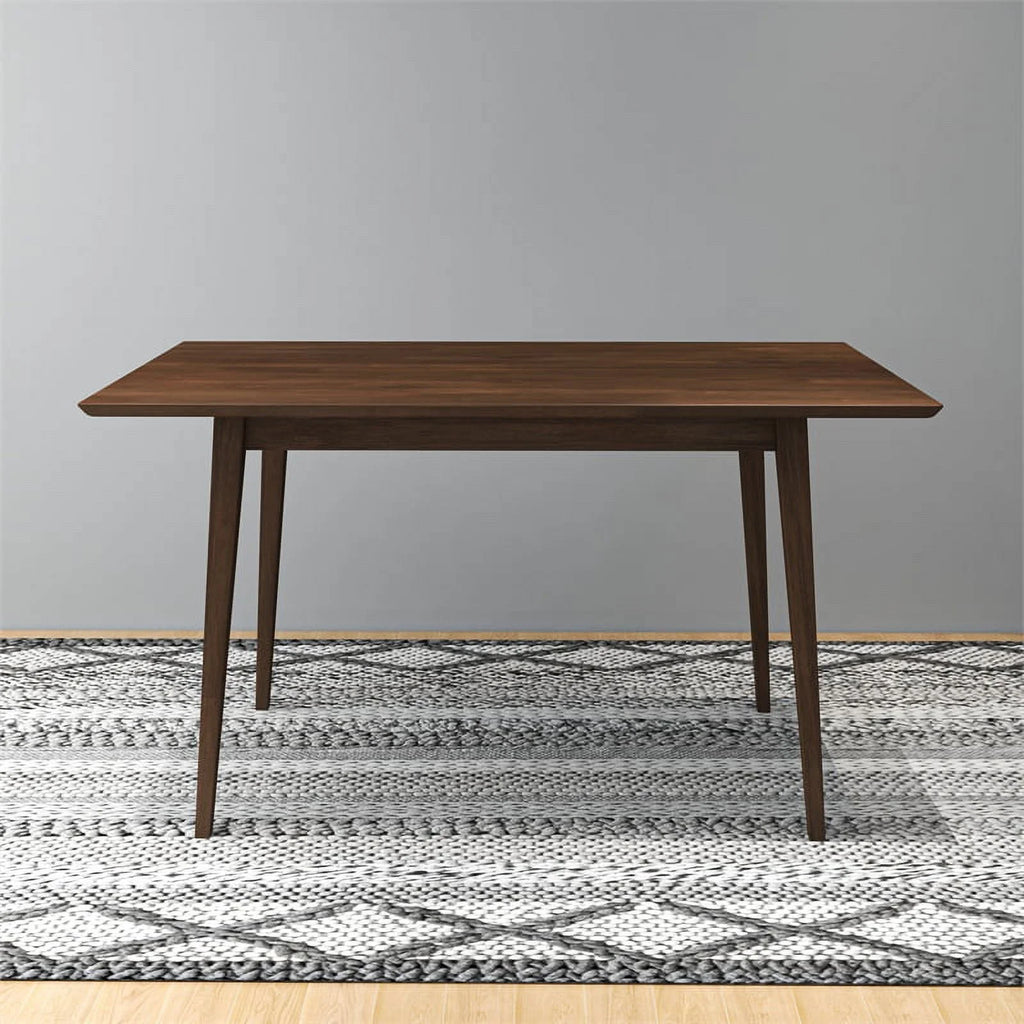 Mid-Century Modern Solid Wood Dining Table in Brown S2601