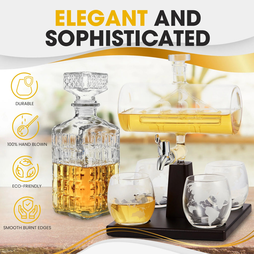 Decanter with 4 Glasses C6086