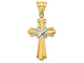 Ribbed Cross Charm L7094