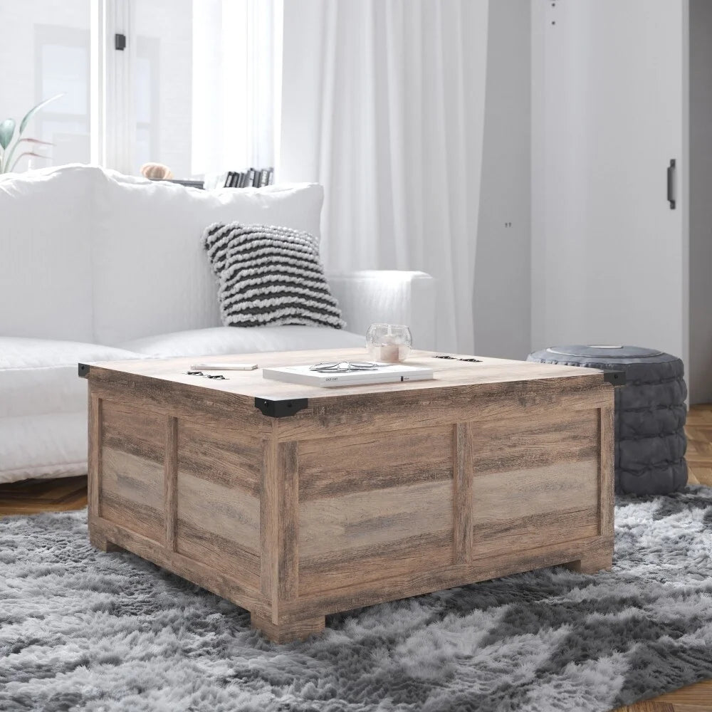 Farmhouse Coffee Table with Lift Top and Storage B685