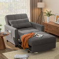 Light Gray Convertible Sofa Bed U378769