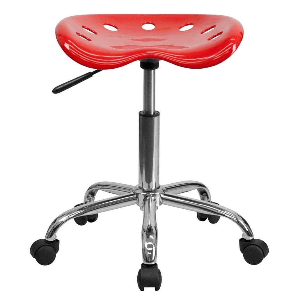 Red Plastic Stool N232