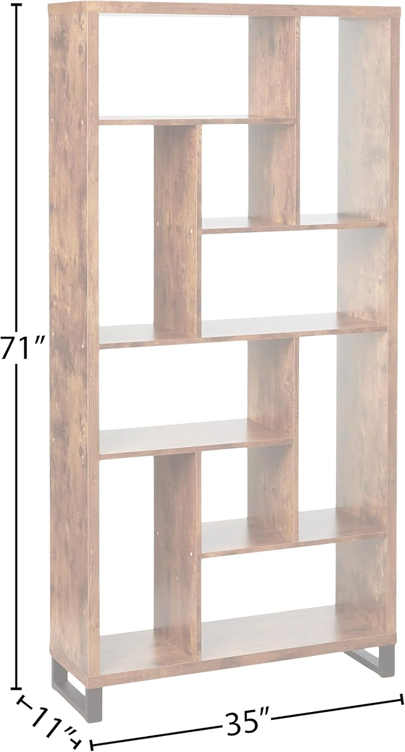 Antique Nutmeg Open Bookcase V390