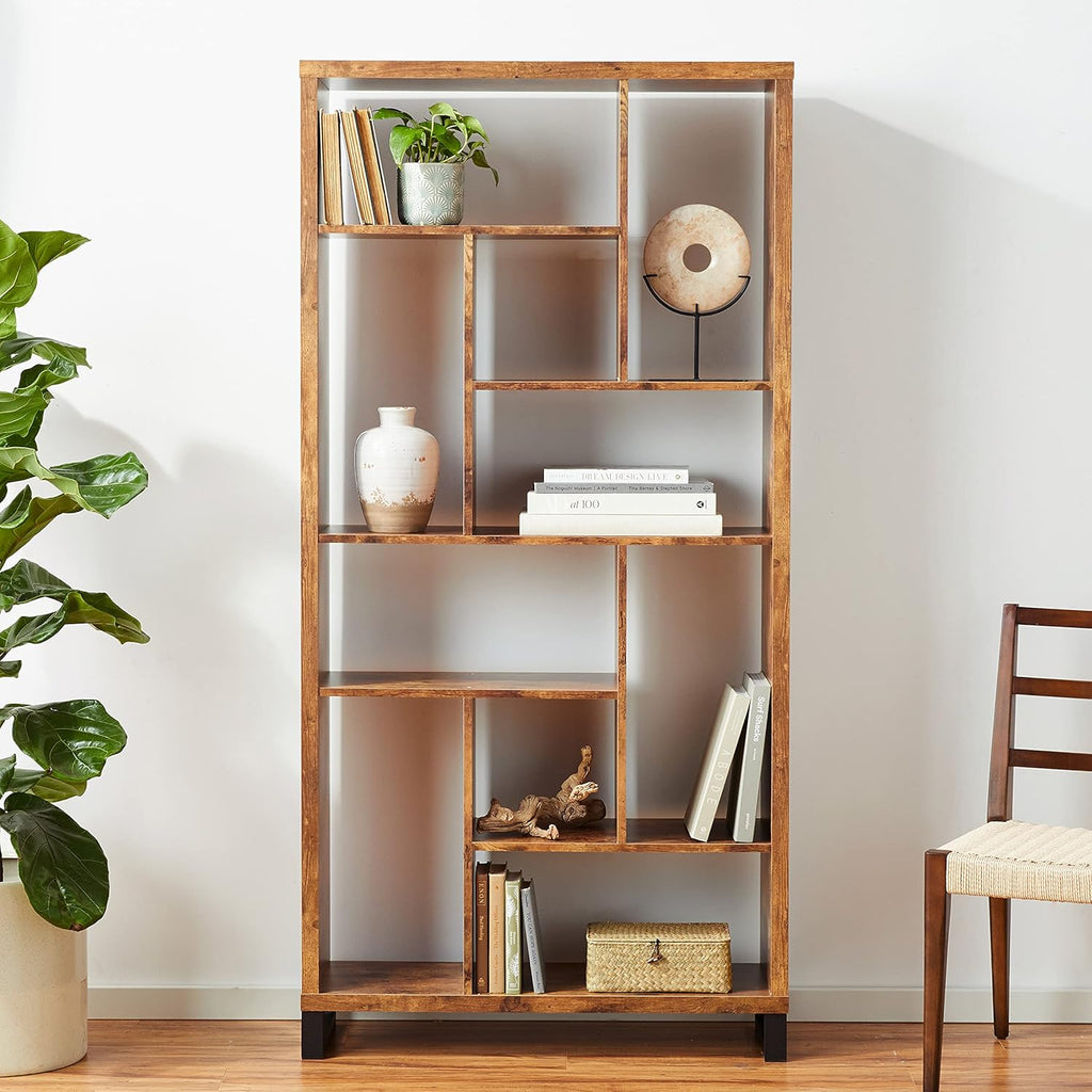 Antique Nutmeg Open Bookcase V390