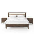 Gray Wood 3-Piece Bedroom Set Cal King W89210