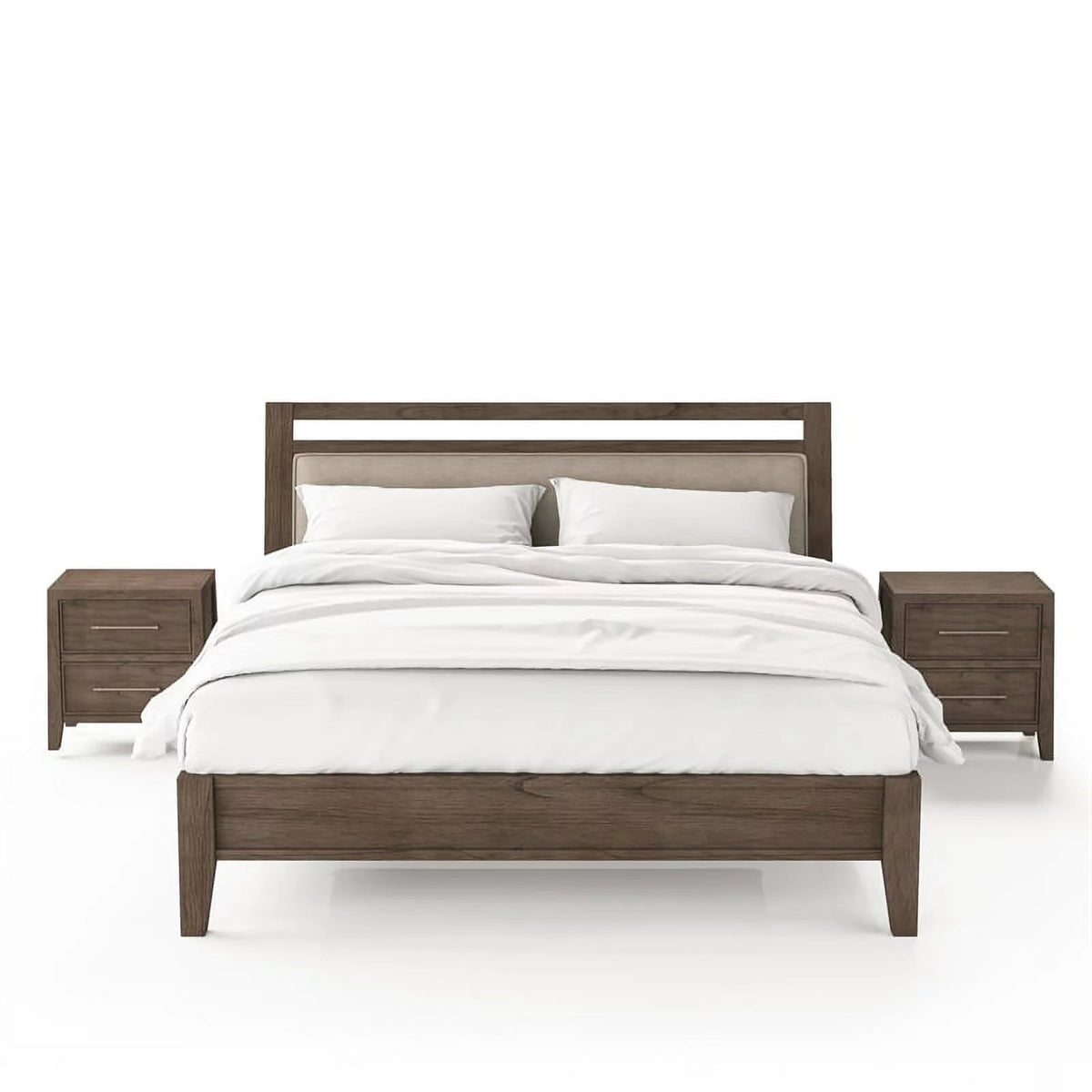 Gray Wood 3-Piece Bedroom Set Cal King W89210