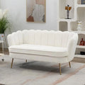 Boucle Loveseat Sofa with Gold Metal Legs P86245