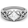 0.75 Carat Moissanite Diamond E Color VS1 Clarity 925 Silver Celtic Ring S718915