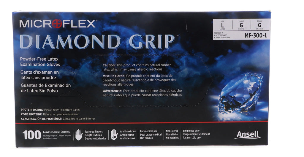 Large White Powder-Free Latex Examination Gloves E460