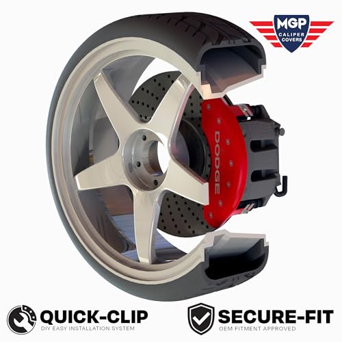 Red Powder Coated Aluminum Brake Caliper Covers Set of 4 J48005