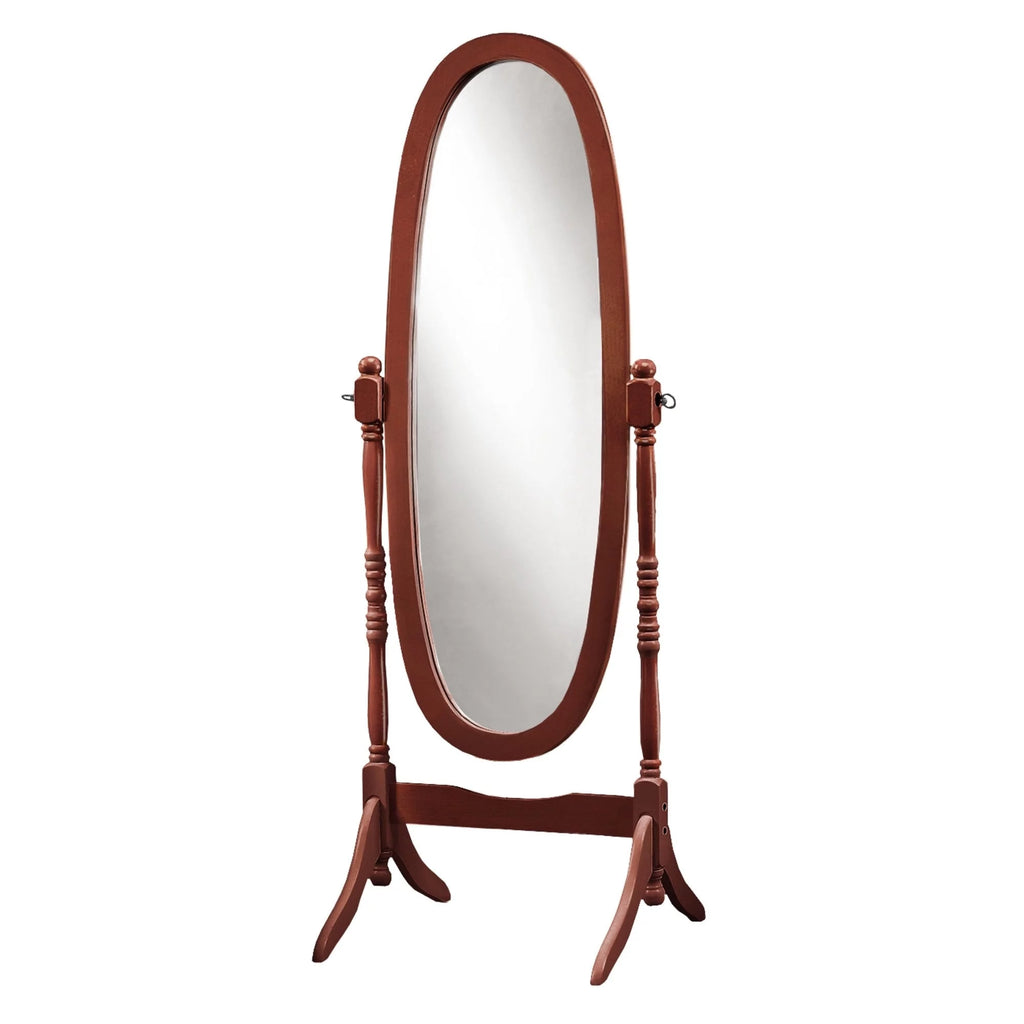 Oval Merlot Cheval Mirror with Stand K9752