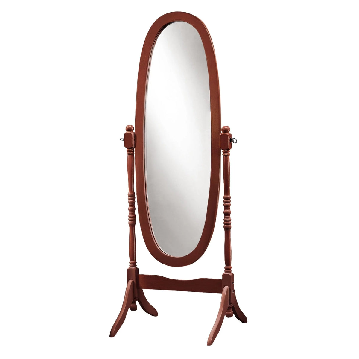 Oval Merlot Cheval Mirror with Stand K9752