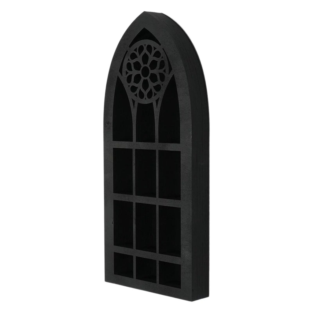 Black Wooden Wall Display Shelf K8229