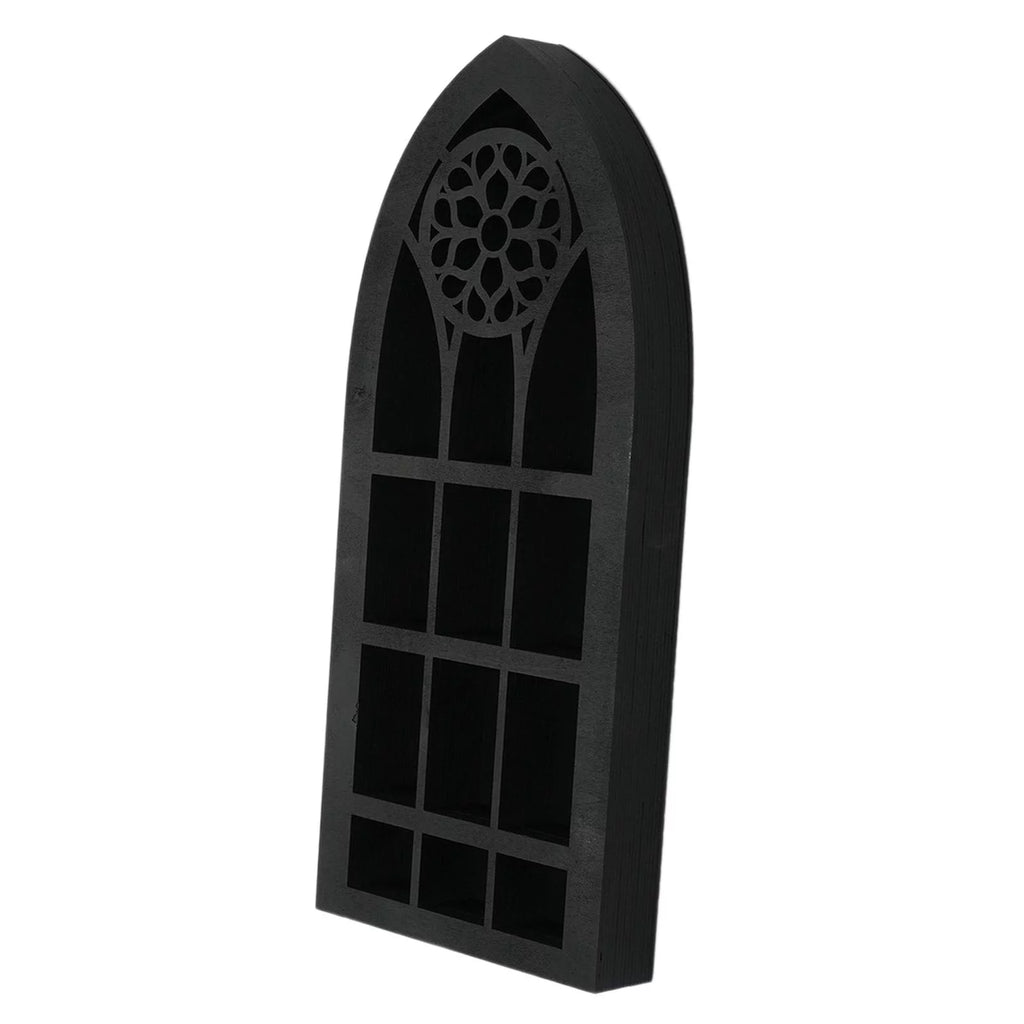 Black Wooden Wall Display Shelf K8229