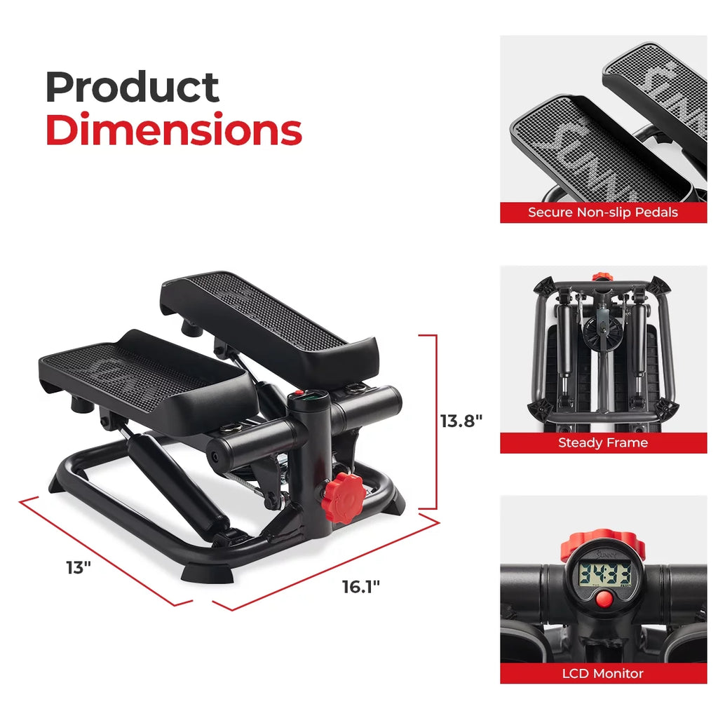 2-in-1 Stepper Machine with Resistance Bands B368615