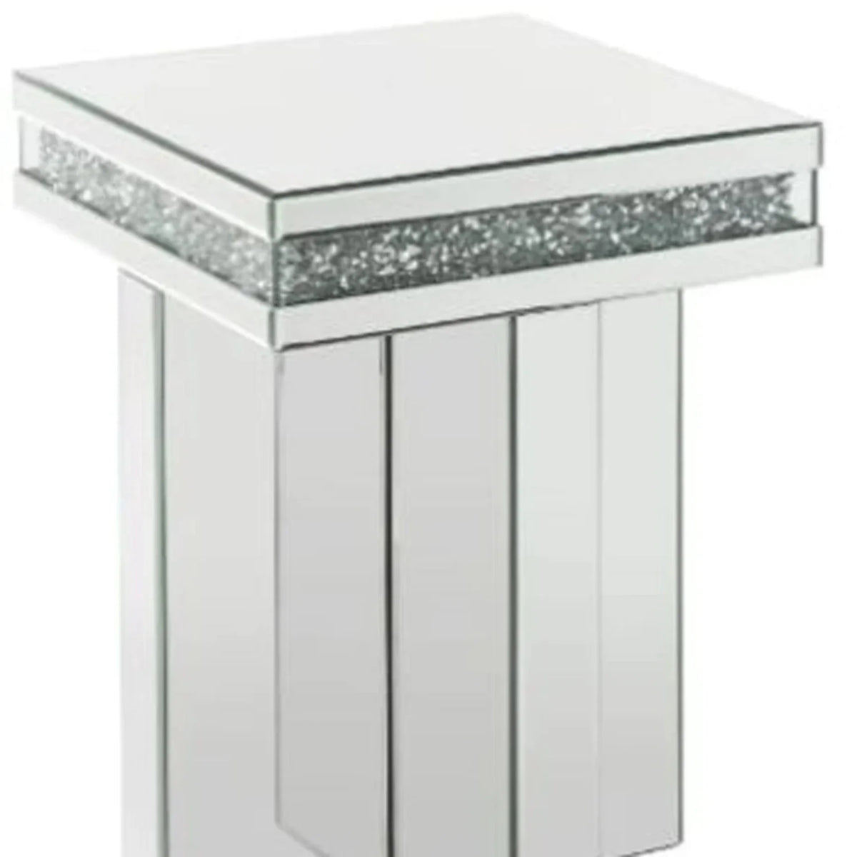 Mirrored Manufactured Wood Square End Table H193684